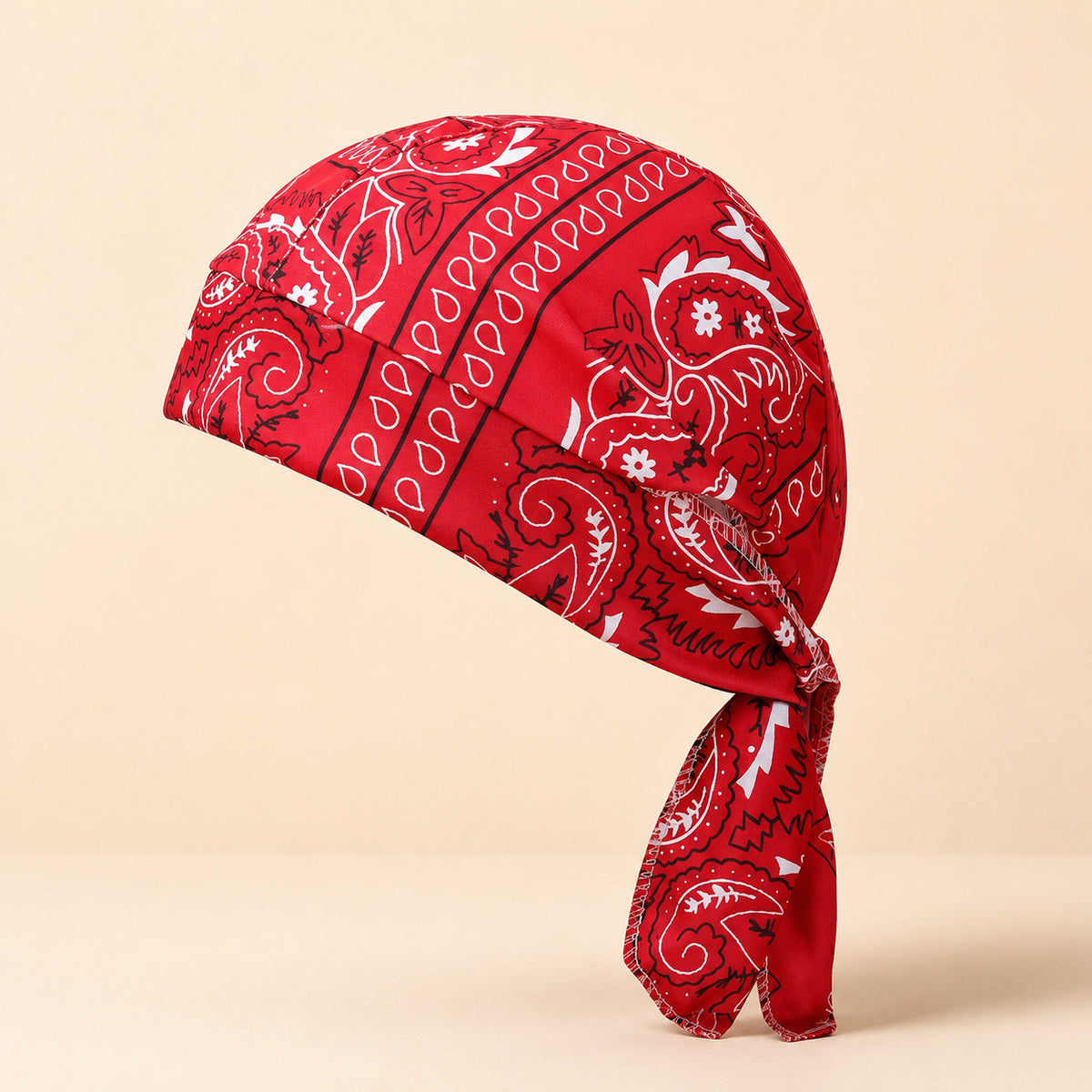 Retro Paisley Tie-Back Headscarf Hat